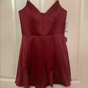 Dark Red Short Prom Dress!